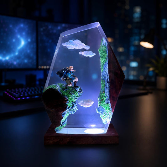 Handcrafted Link Skyscape Resin Night Light