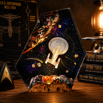 Star Trek USS Enterprise NCC-1701-D Lamp, Gift for Trekkie