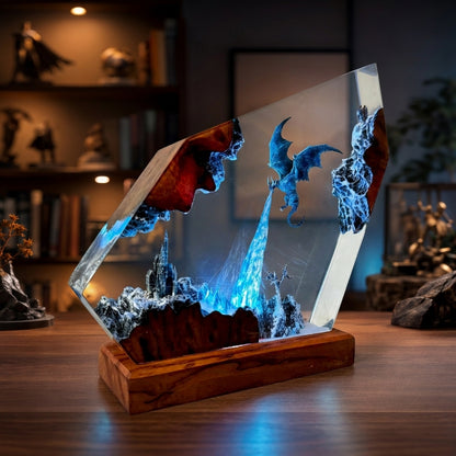 Ice Dragon Night Light  - Dragon Sculpture Lamp
