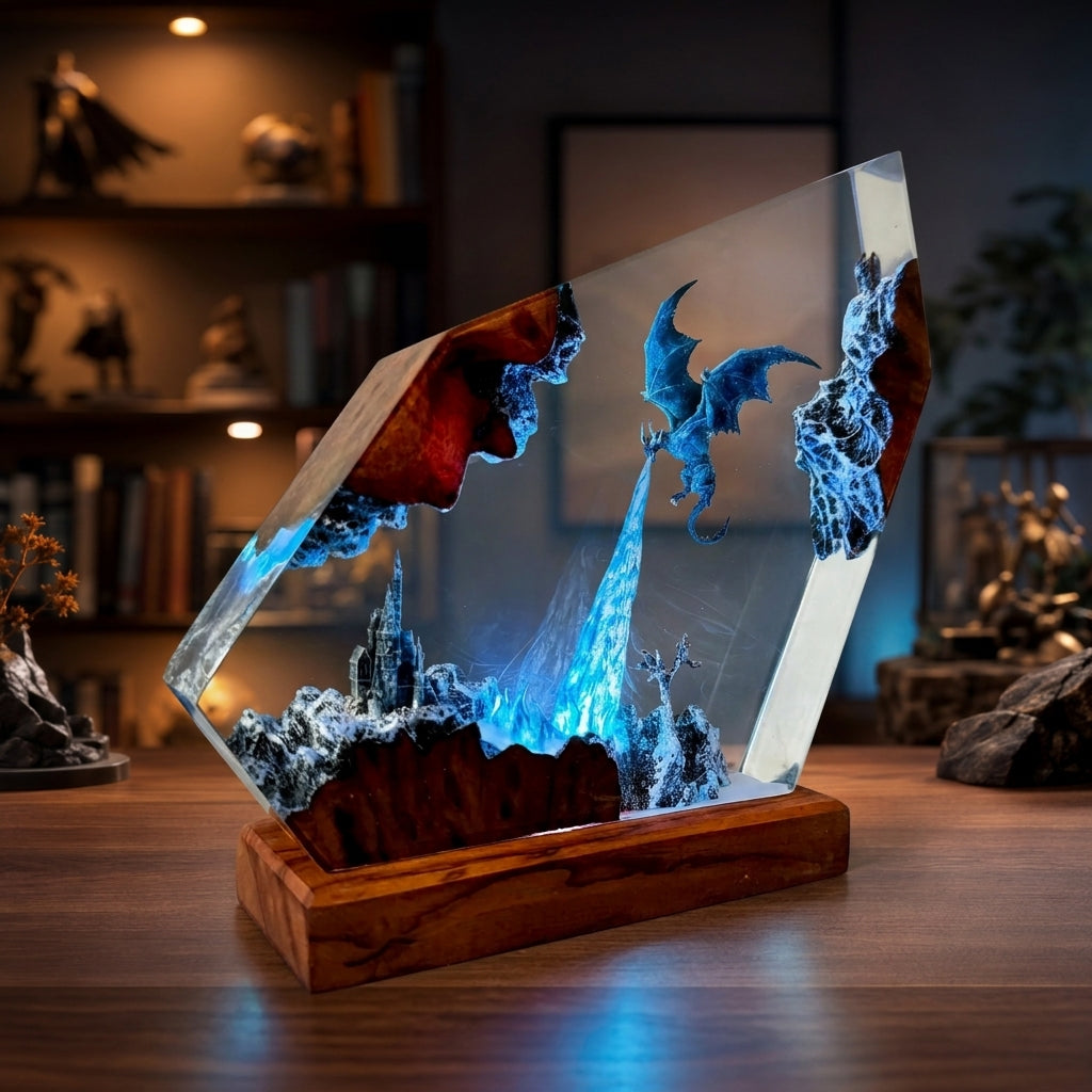 Ice Dragon Night Light - Dragon Lamp