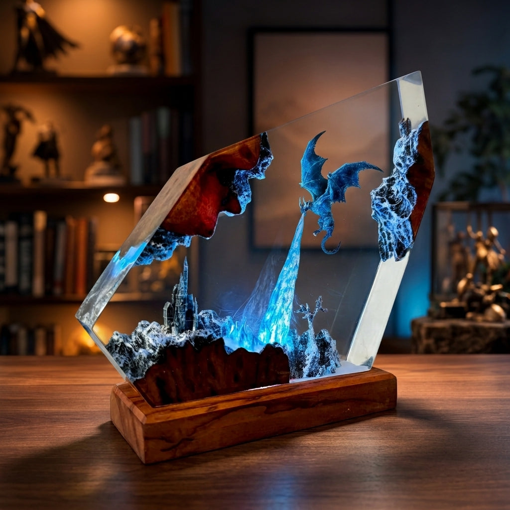 Ice Dragon Night Light - Dragon Lamp
