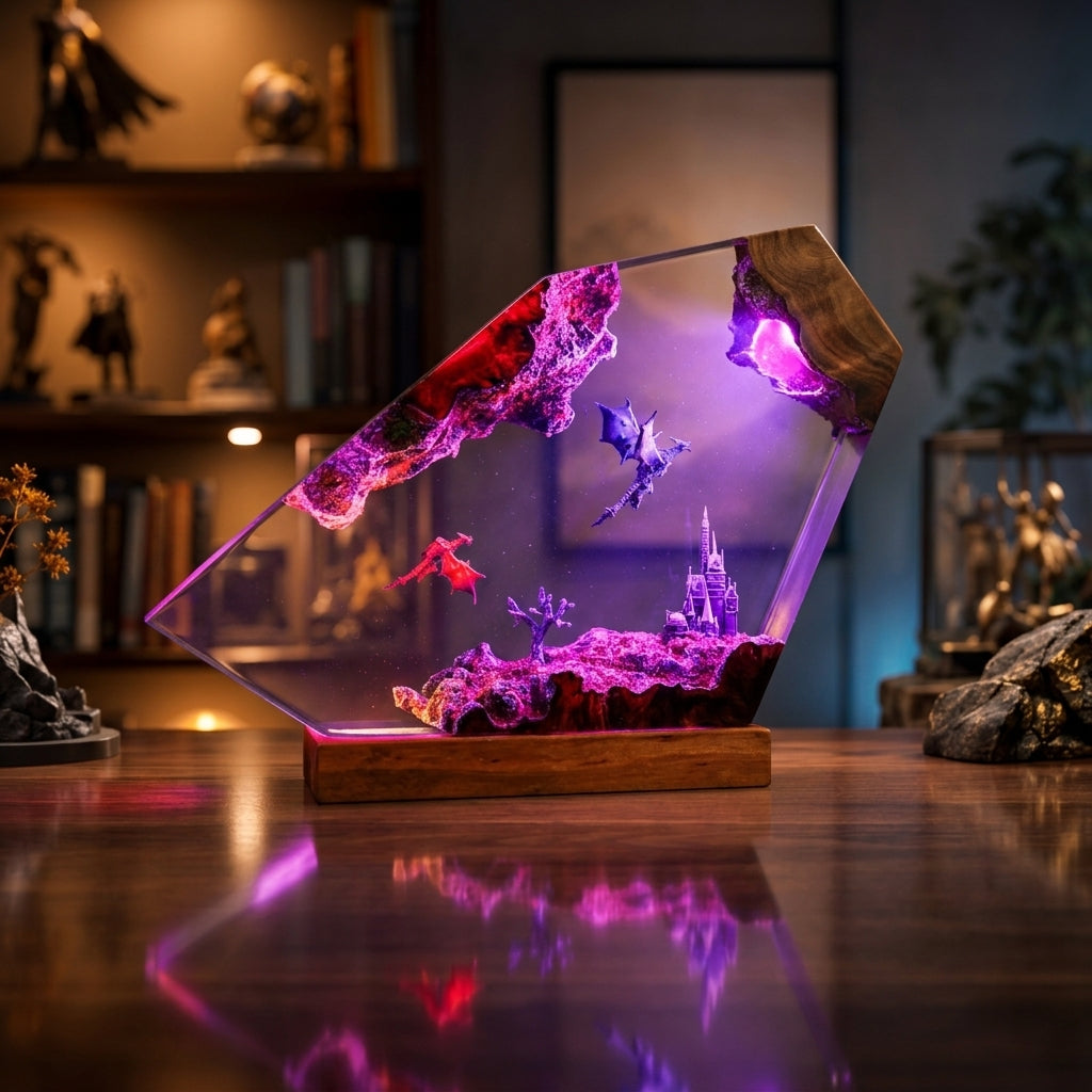 Fire Dragon Vs Ice Dragon Night Light