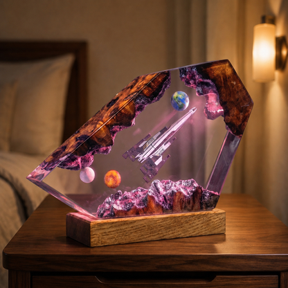 Mass Effect Inspired Resin Lamp – Legendary Starship Diorama