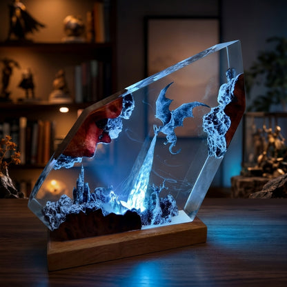 Ice Dragon Night Light  - Dragon Sculpture Lamp