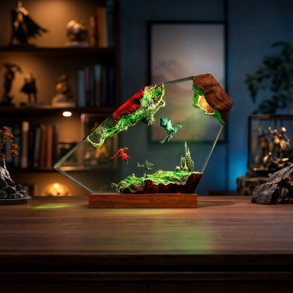 Fire Dragon Vs Ice Dragon Night Light