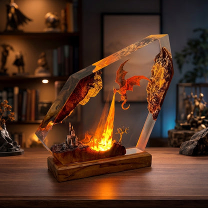 Fire Dragon Sculpture Lamp