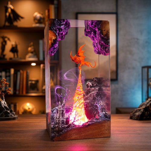 Fire Dragon Lamp - Dragon Sculptures Night Light