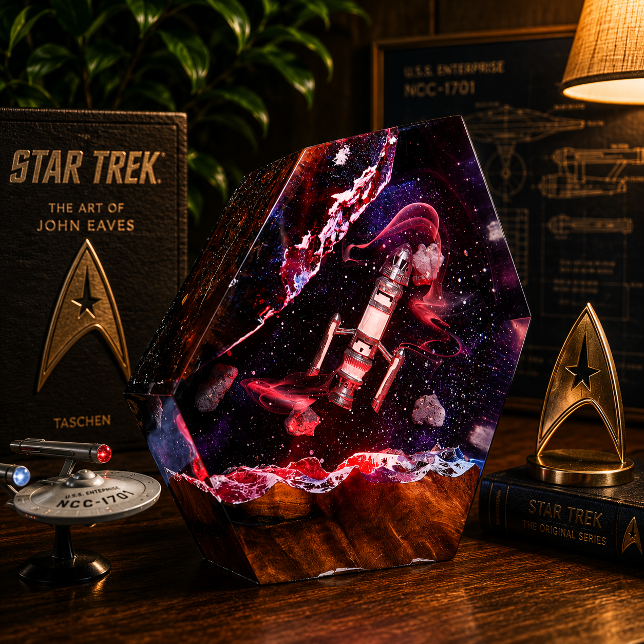 Star Trek USS Phoenix - NCC-65420 Night Light - Gift for Trekkie