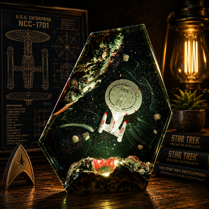 Star Trek USS Enterprise NCC-1701-D Lamp, Gift for Trekkie
