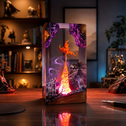 Fire Dragon Lamp - Dragon Sculptures Night Light