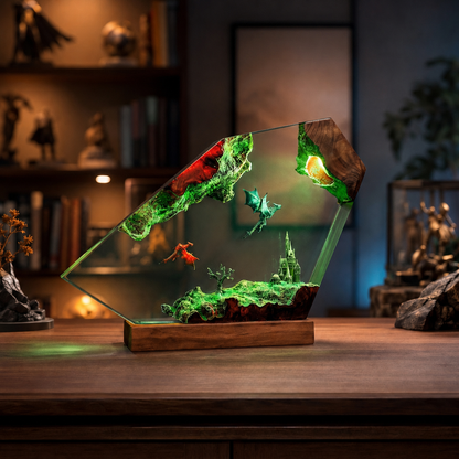 Fire Dragon Vs Ice Dragon Night Light