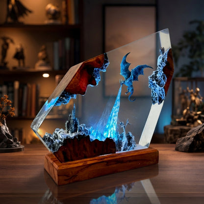 Ice Dragon Night Light  - Dragon Sculpture Lamp