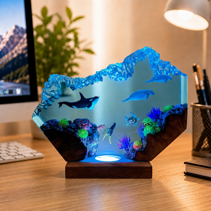 Orca and sea hippopotamus night light -  Ocean Night Light