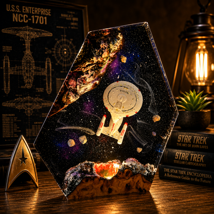 Star Trek USS Enterprise NCC-1701-D Lamp, Gift for Trekkie