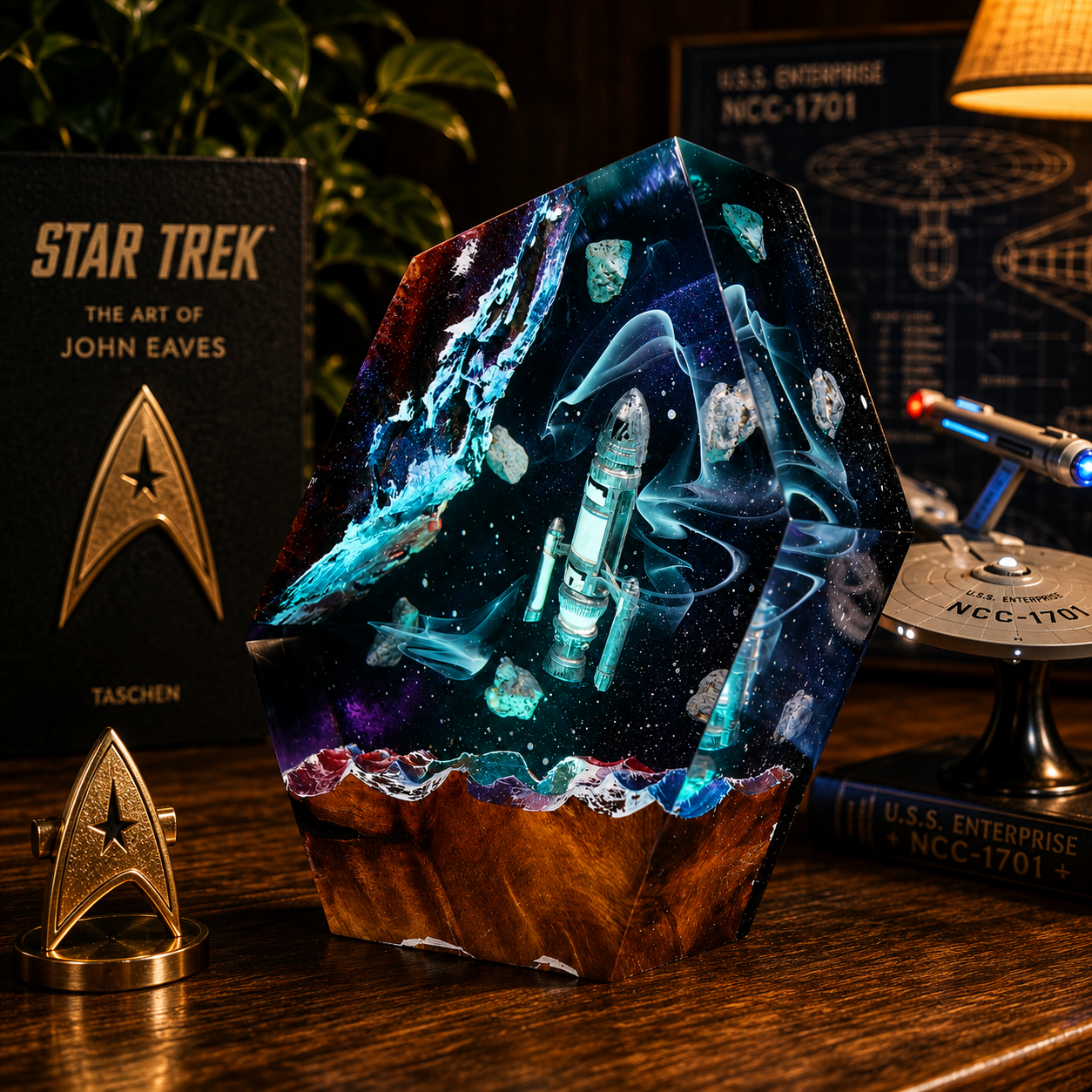 Star Trek USS Phoenix - NCC-65420 Night Light - Gift for Trekkie