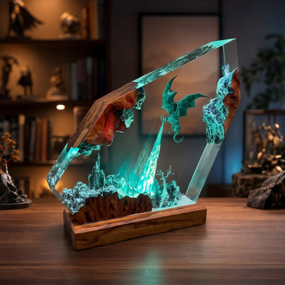 Ice Dragon Night Light  - Dragon Sculpture Lamp