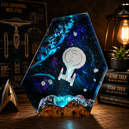 Star Trek USS Enterprise NCC-1701-D Lamp, Gift for Trekkie