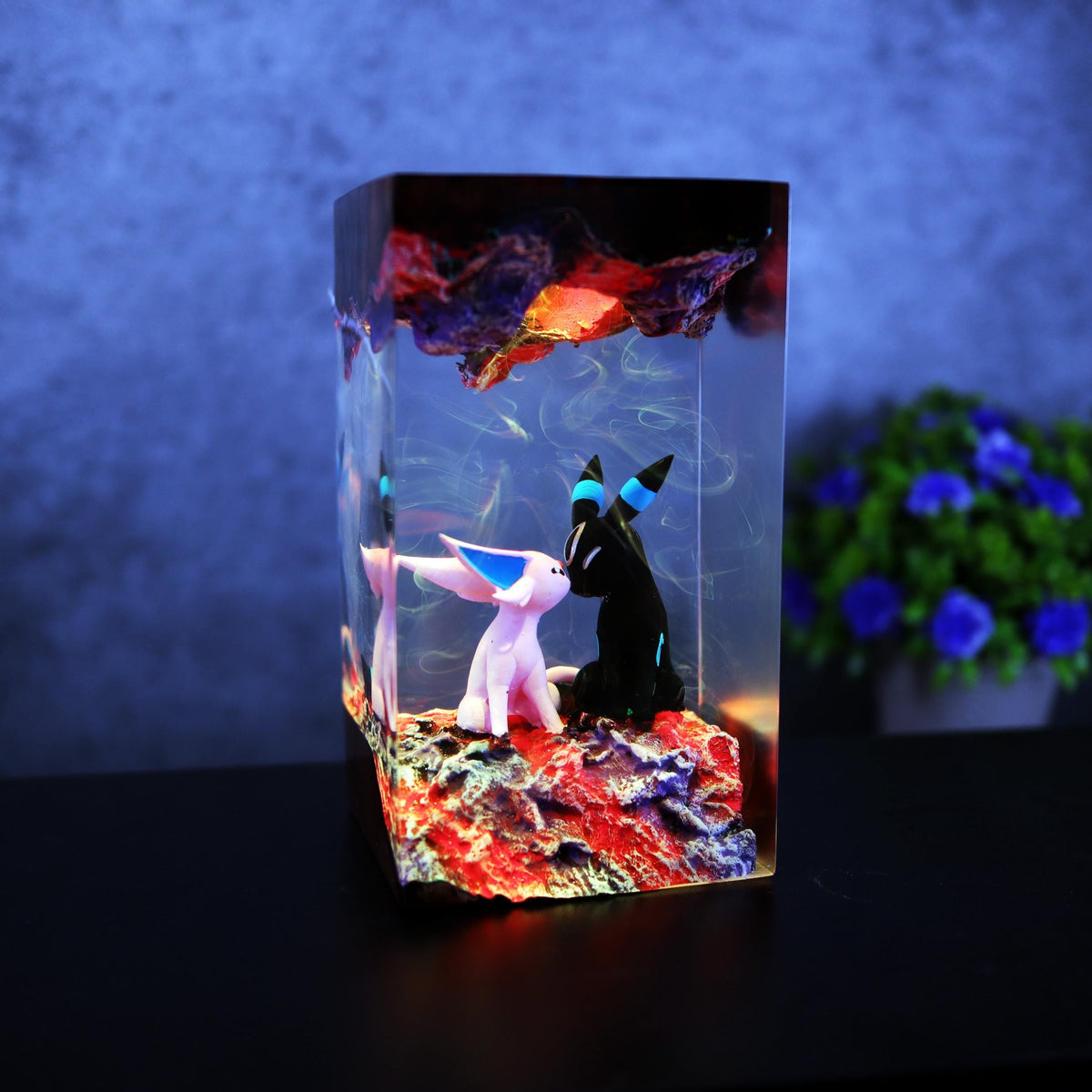 Handcrafted Espeon Umbreon Cosmic Night Light