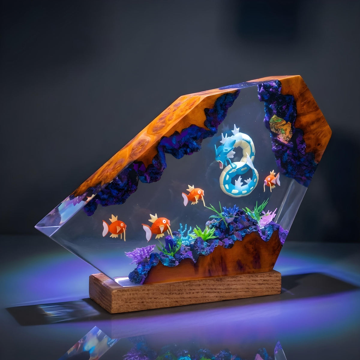 Gyarados and Magikarp Resin Lamp