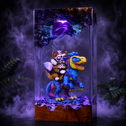 Mongo and Princess Donut from Dungeon Crawler Carl, Miniatures, Resin Figure, Bookshelf Decor and Fan Gift | Princess Posse, Resin night light