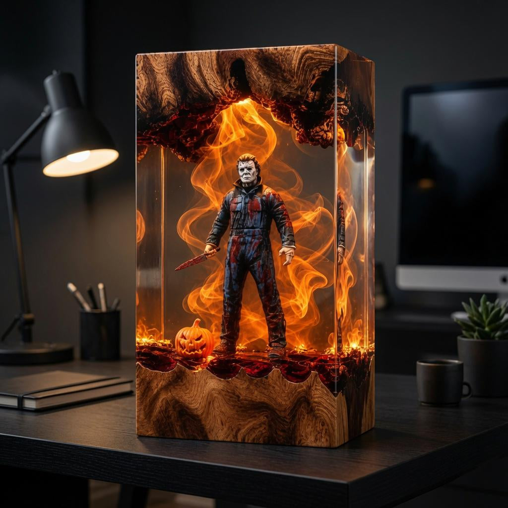Michael Myers Halloween Epoxy Resin Lamp