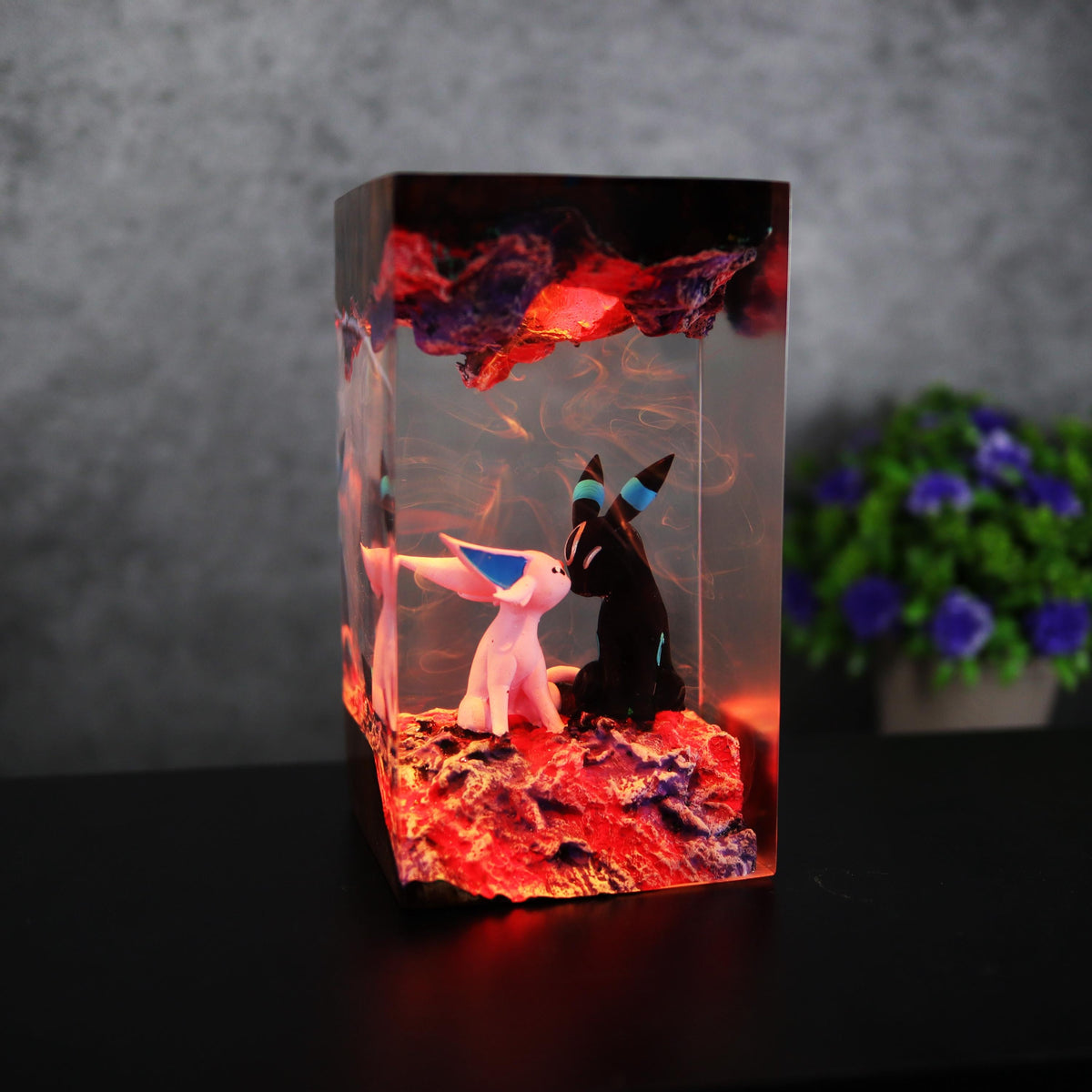 Handcrafted Espeon Umbreon Cosmic Night Light