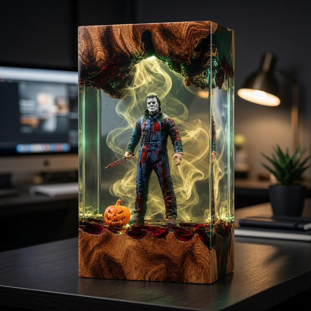 Michael Myers Halloween Epoxy Resin Lamp