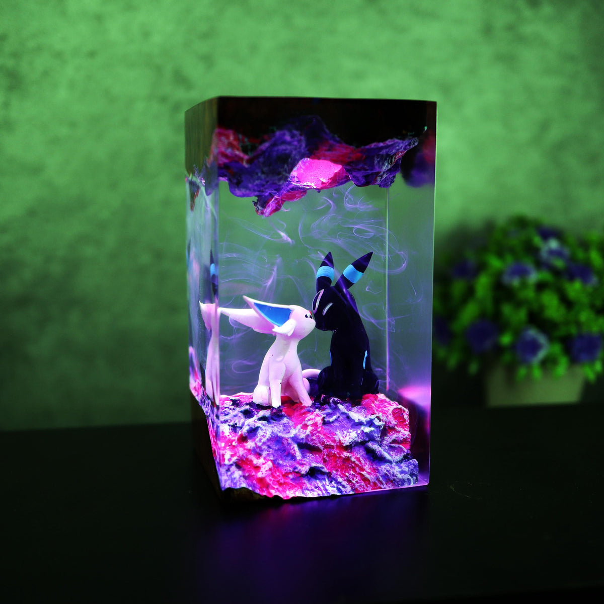 Handcrafted Espeon Umbreon Cosmic Night Light