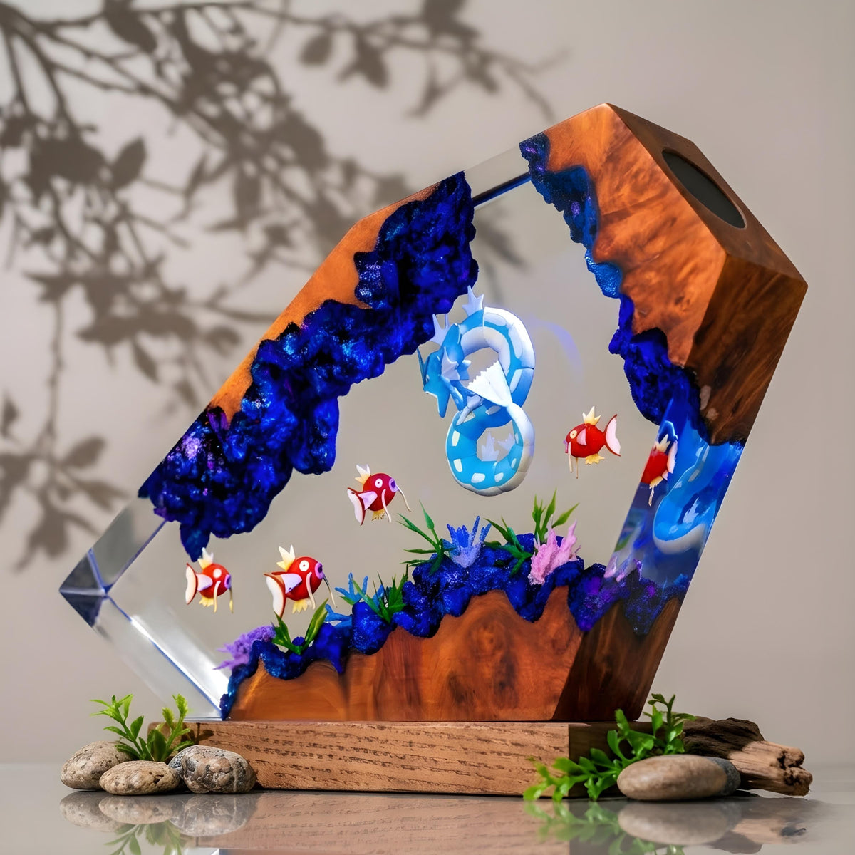 Gyarados and Magikarp Resin Lamp
