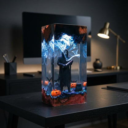 Deluxe Ghostface Scream Epoxy Resin Lamp