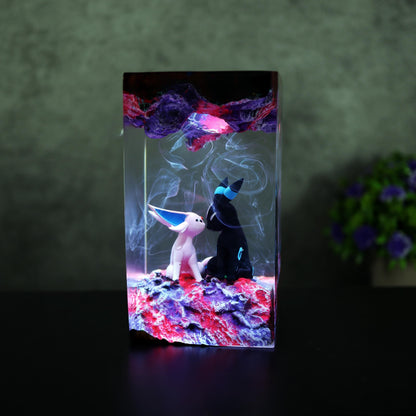 Handcrafted Espeon Umbreon Cosmic Night Light