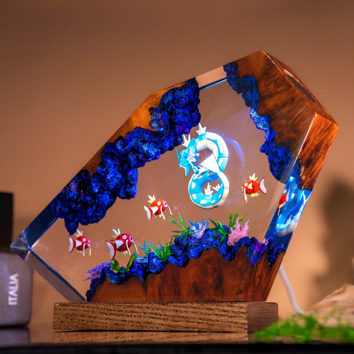Gyarados and Magikarp Resin Lamp