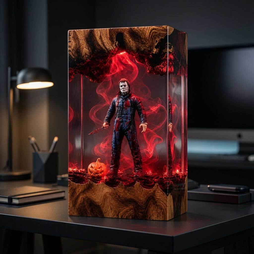 Michael Myers Halloween Epoxy Resin Lamp