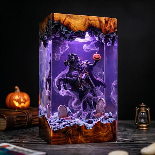 Headless Horseman Sleepy Hollow Epoxy Resin Lamp