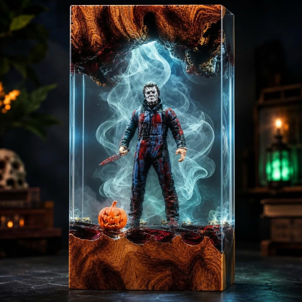 Michael Myers Halloween Epoxy Resin Lamp