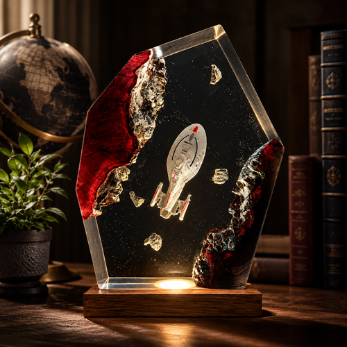 Star Trek USS Voyager NCC-74656 Night Light -  Star Trek Lamp - Gift for trekkie