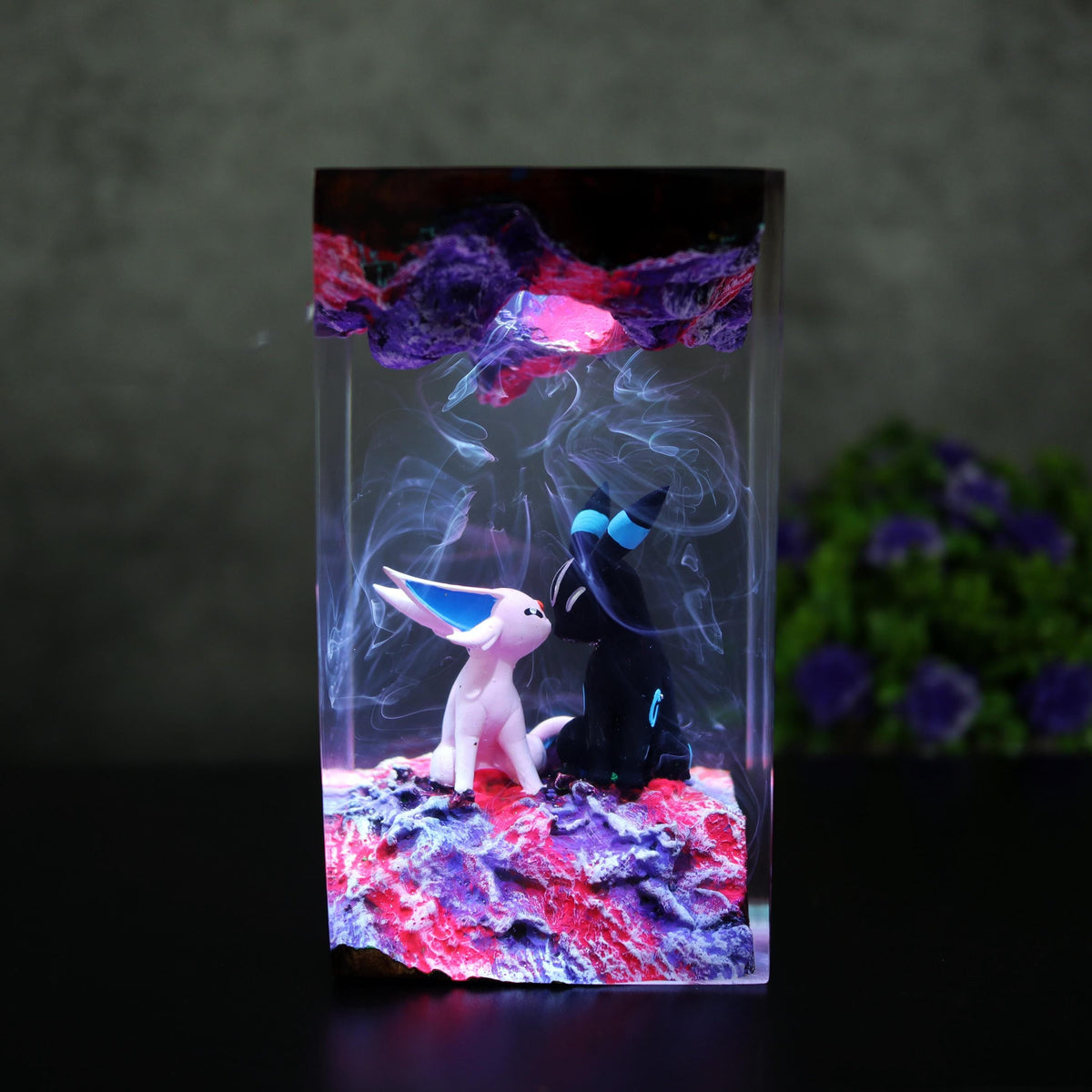 Handcrafted Espeon Umbreon Cosmic Night Light