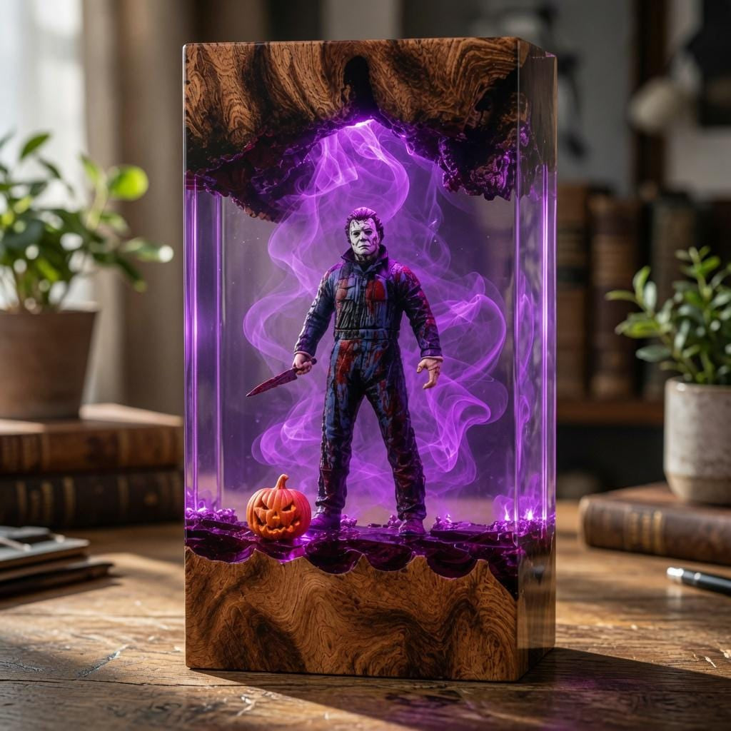 Michael Myers Halloween Epoxy Resin Lamp