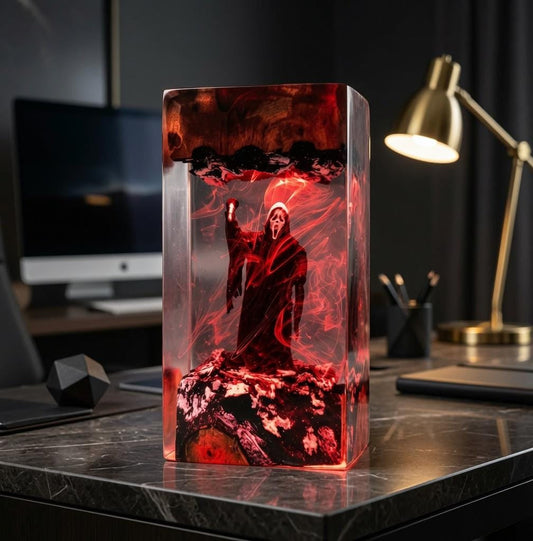 Ghostface Scream Epoxy Resin Lamp