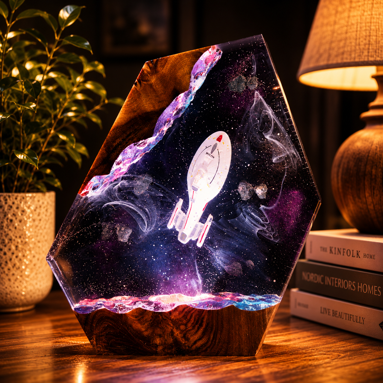 Star Trek USS Voyager NCC-74656 Lamp - Gift for Trekkie