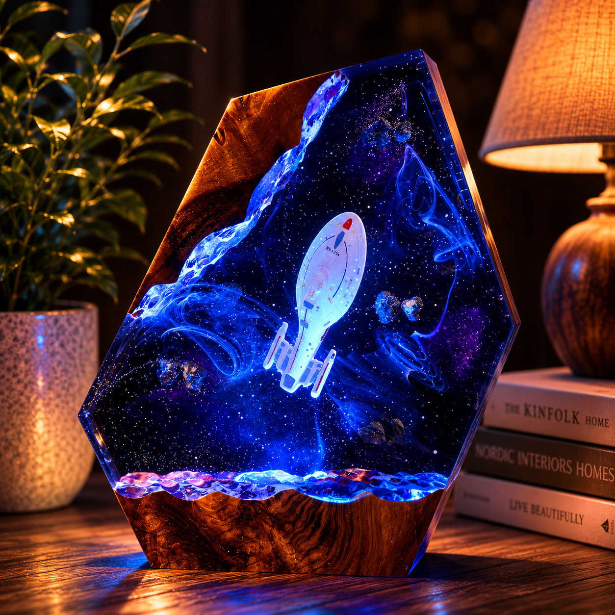 Star Trek USS Voyager NCC-74656 Lamp - Gift for Trekkie