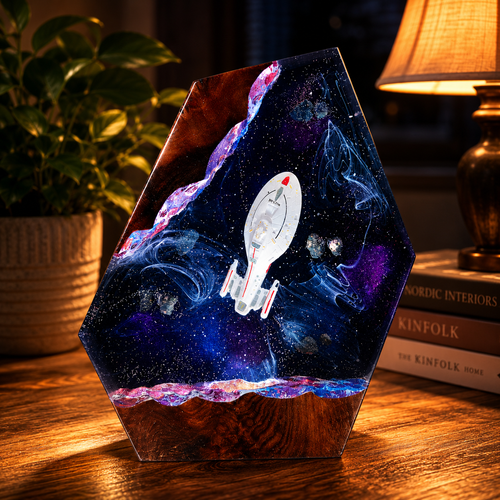 Star Trek USS Voyager NCC-74656 Lamp - Gift for Trekkie