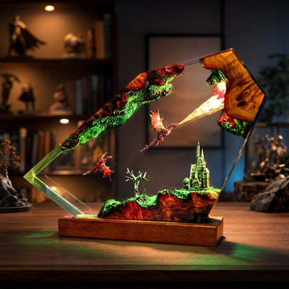 Fire Dragon Night Light - Dragon sculpture lamp