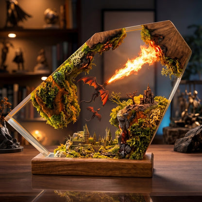 Fire Dragon Night Light - Fire Dragon sculpture