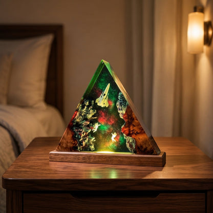 Galaxy night light - Spaceship and astronaut Lamp