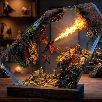 Dragon Night Light -  Fire Dragon Sculptures