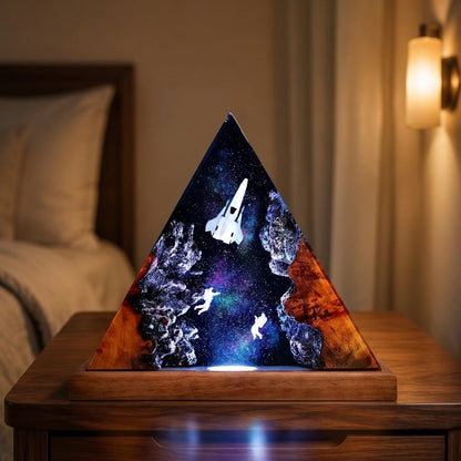 Galaxy night light - Spaceship and astronaut Lamp