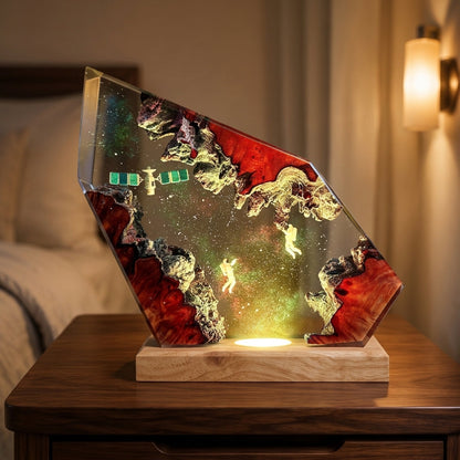 Spaceship and astronaut night light – Galaxy lamp
