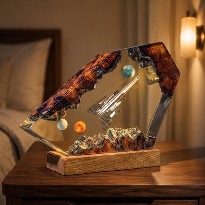 Mass Effect Inspired Resin Lamp – Legendary Starship Diorama