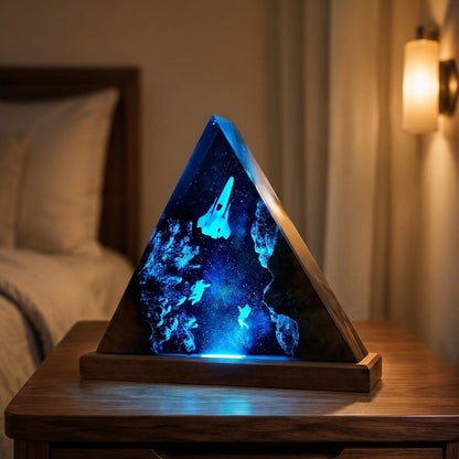 Galaxy night light - Spaceship and astronaut Lamp
